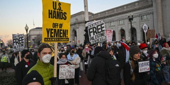 Washington’da “Gazze’de Acil Ateşkes” Gösterisi