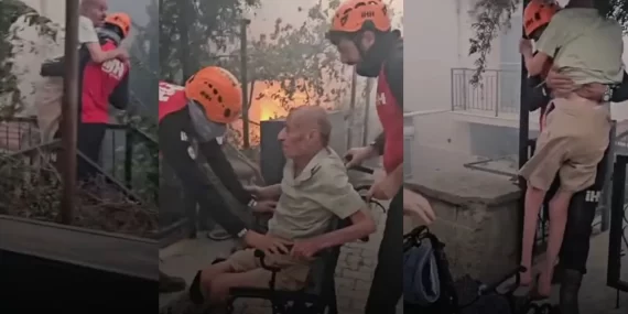 İzmir’de İhh Ekipleri Engelli Vatandaşı Yangından Kurtardı