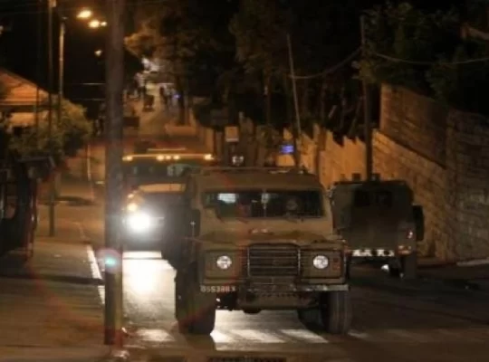 Kudüs’ün kuzeyinde askeri hareketlilik