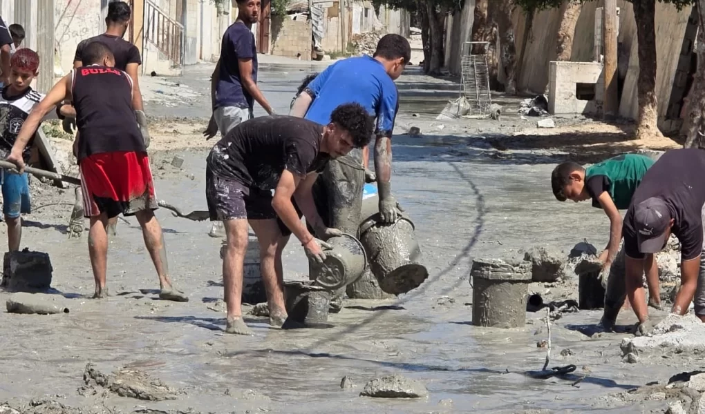 Gazze'de şaşırtan olay: İsrail'in betonunu evlerine taşıdılar