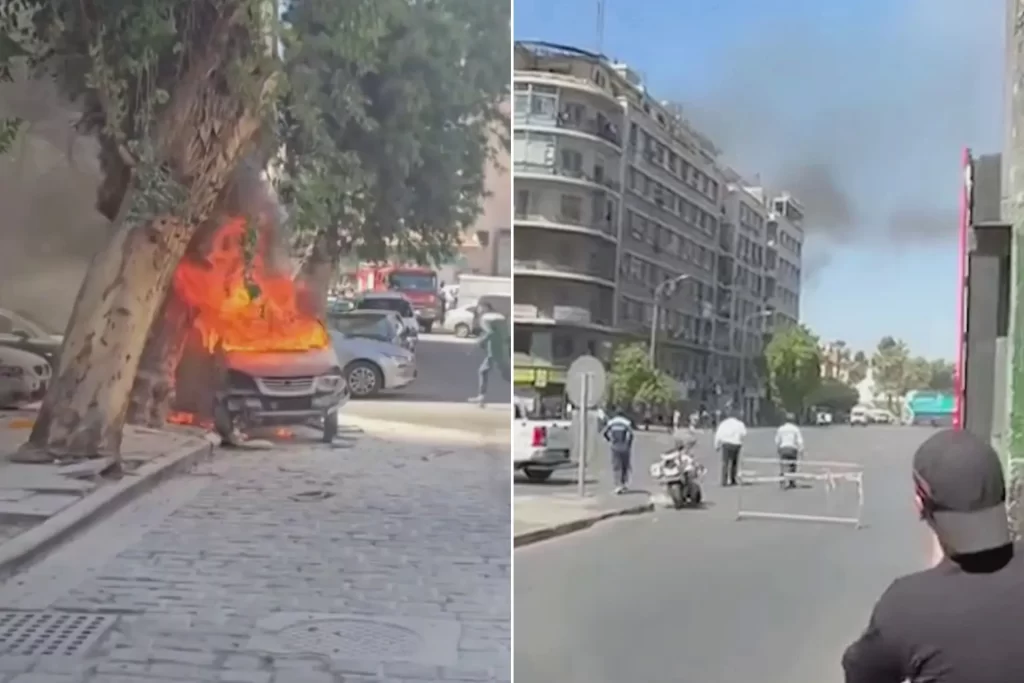 Şam'da çifte patlama: Macron'un ziyareti sırasında panik!