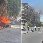Şam'da çifte patlama: Macron'un ziyareti sırasında panik!