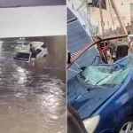 Sana'da şiddetli fırtına ve sel: Araçlar sular altında kaldı