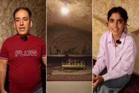 Kızına verdiği sözü tuttu: Kayayı oyup kale inşa etti